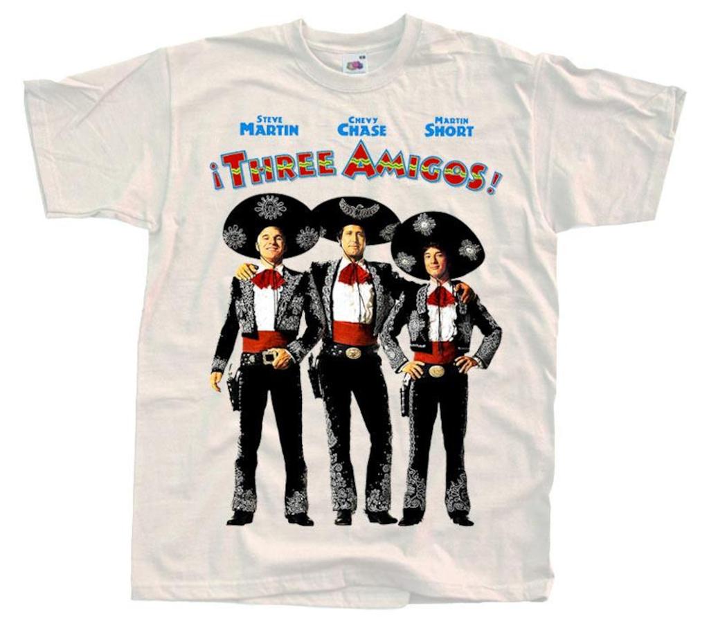 REBAJA Camiseta Three Amigos Vintage Color Natural Camiseta de Hombre Impresión Digital dtg TALLAS 4XL