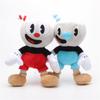 Set Adorabil de Jucării de Pluș Cuphead și Mugman de 10 Inch Prezentând Personajele Moi Mecup și Brocup