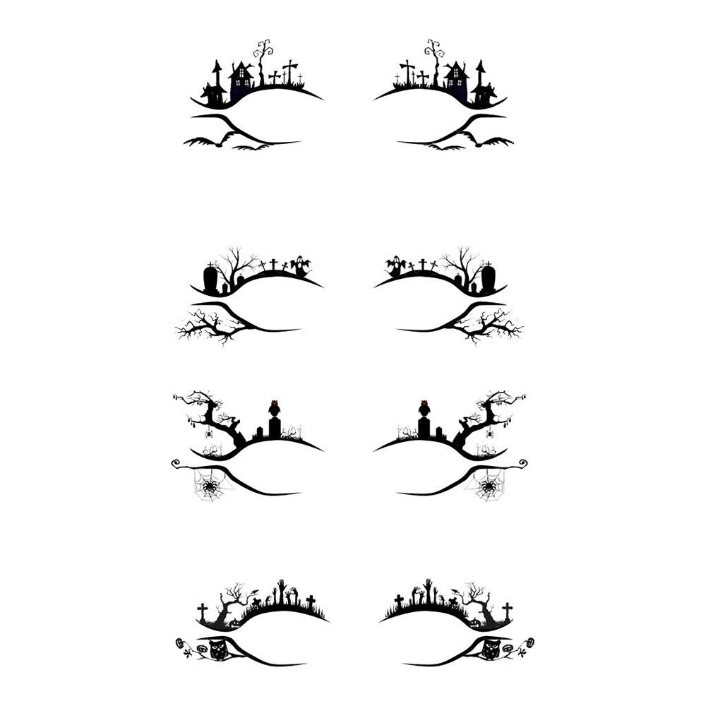 Halloween Eyeliner Sticker Horror Spider Bat Decorative Eyeliner Eyeshadow Fashion Party Makeup Tools Creative Party Makeup