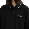 Coach Classic Logo Trim Long Sleeve Polo Shirt Men Tops CCU12-BLK