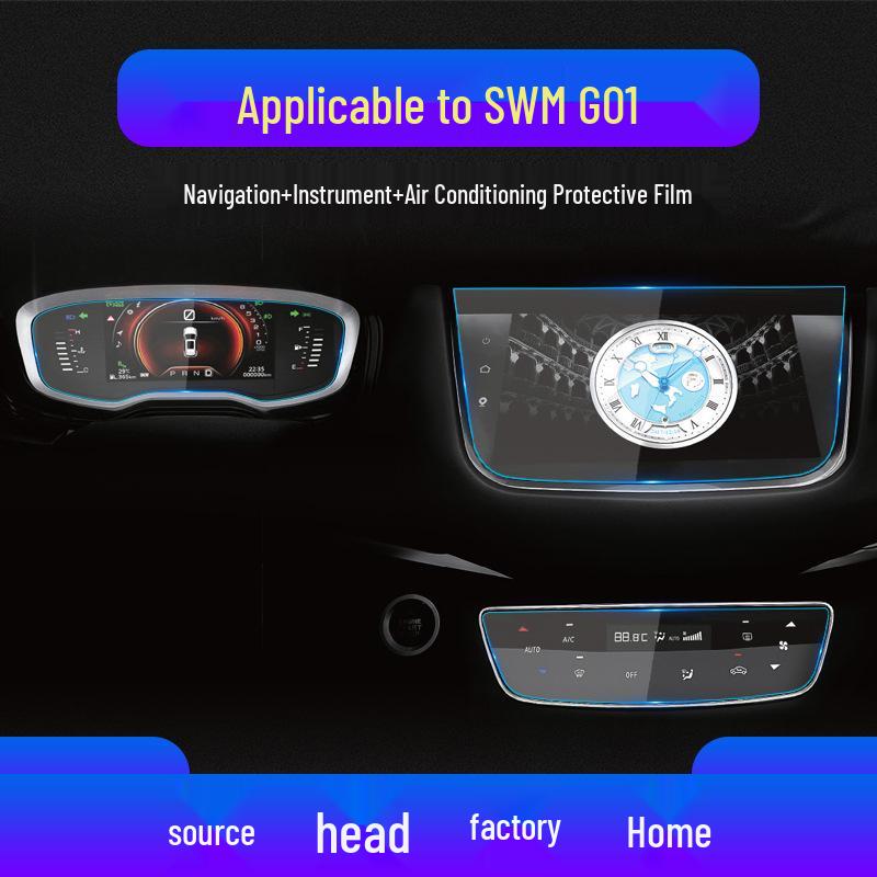 Applicable Tempered Glass Protective Film for SWM X7, G01, G05 Navigation Screen & Iron Man X3 Modification.