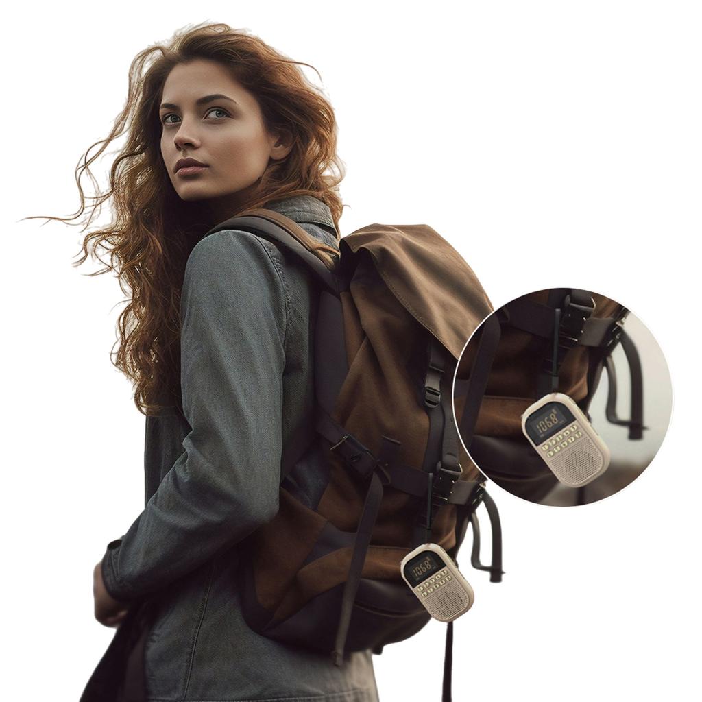 2025 New Mini Portable Radio FM/AM 1100mAh Card-rechargeable Bluetooth Radio