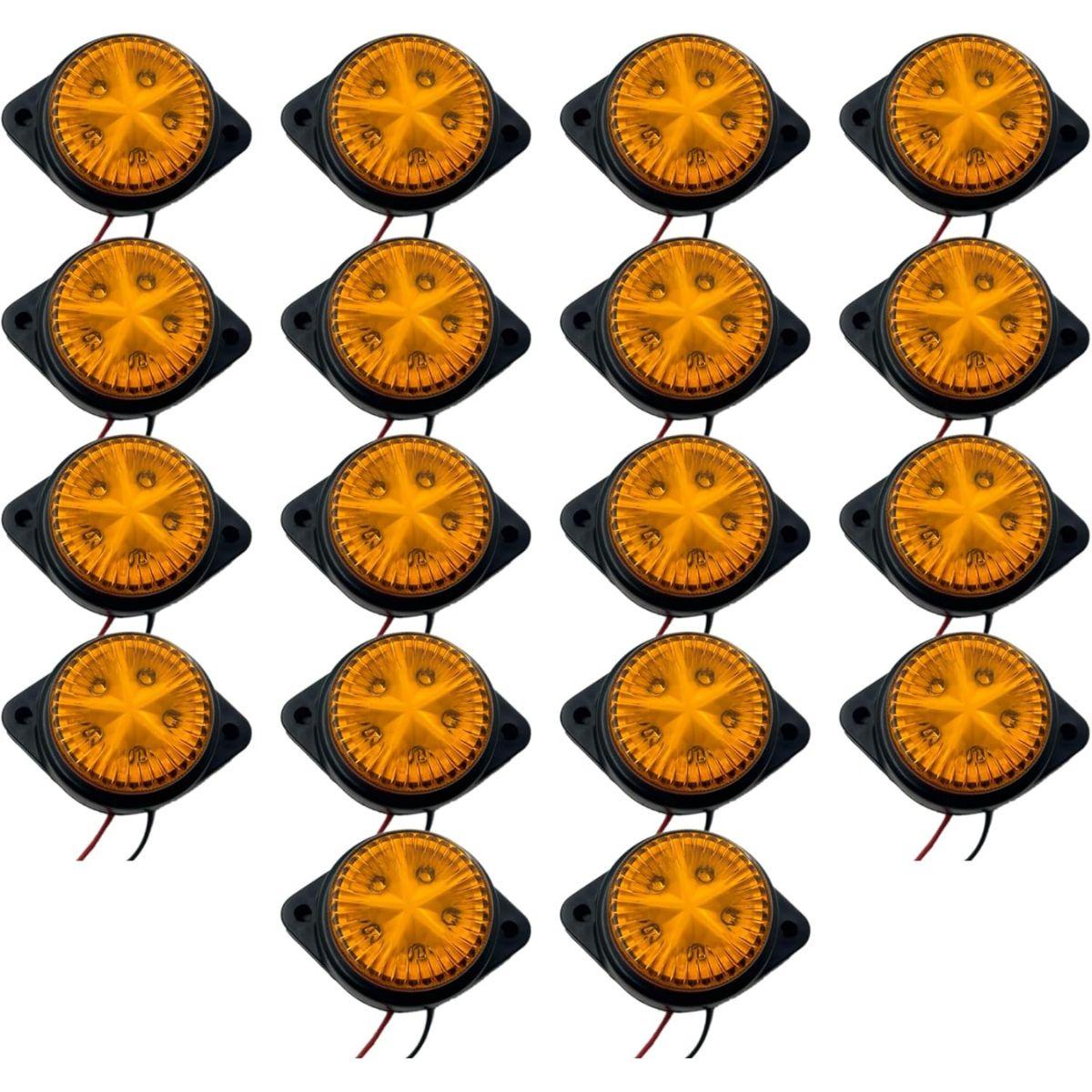 

APSMOTIV 18PCS Led Marker Lights Trailer 24V Trailer Amber Chicken lights for semi trucks freightliner cargo Marker lights Universal Fit бурштин