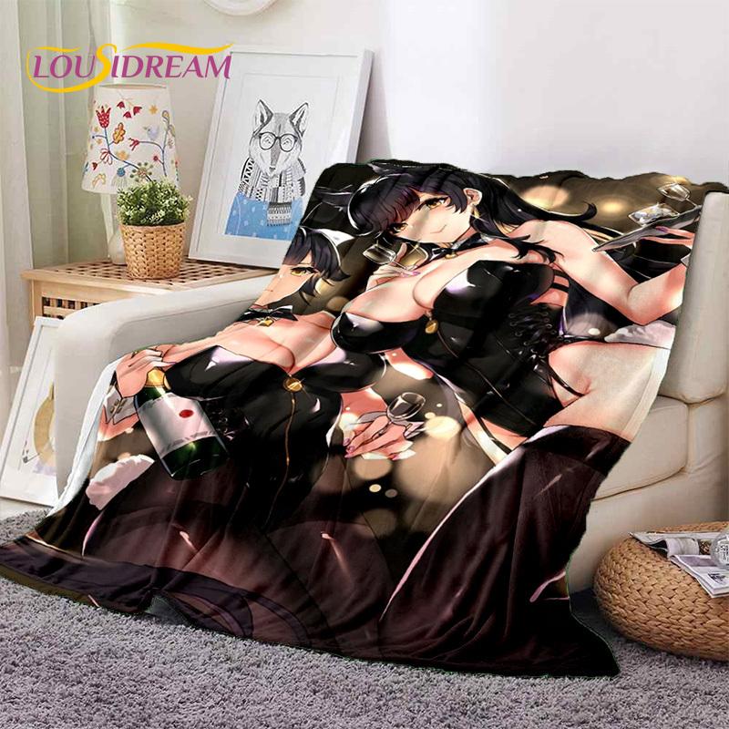 Cartoon Character Sexy Lace Girls Cute Anime Soft Blankets,Keep Warm Throw Blanket Comfortable for Picnic Beds Sofa Home Bedroom