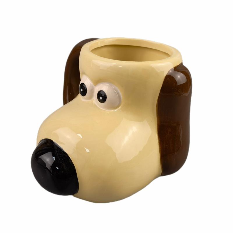 Niche Zongmen Dog Ceramic Mugs, Breakfast Cups, Juice Cups, Milk Cups, Cartoon Animal Coffee Cups