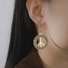 LIKGREAT Vredesteken Oorbellen Roestvrij Staal Oorbel Geluk Vrede Liefde Amulet Spirituele Sieraden Valentijnsdag Cadeau