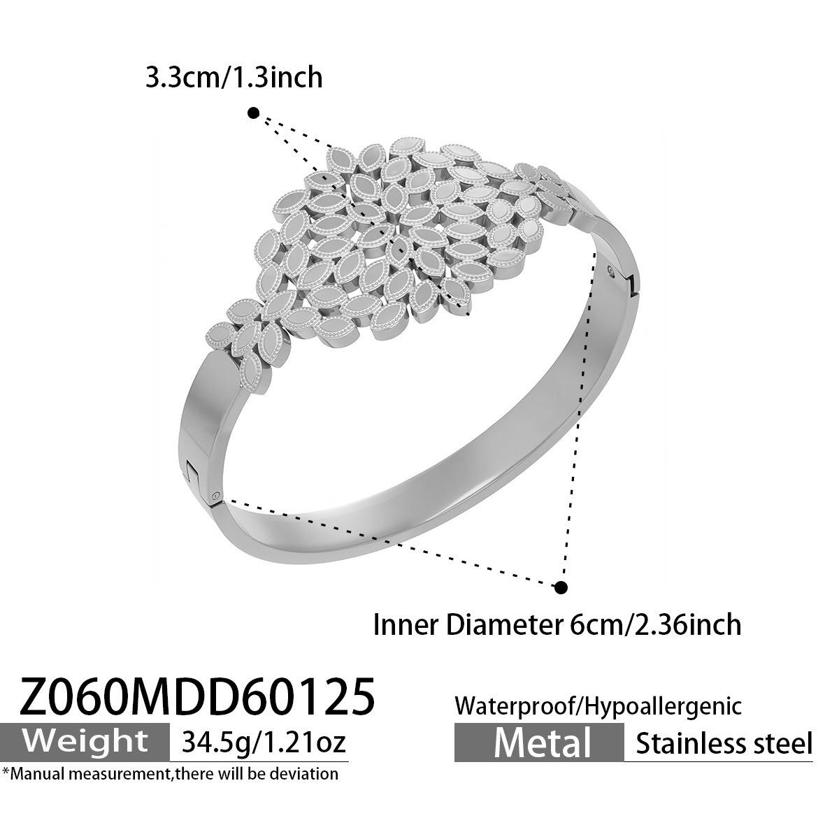 18k Gold Plated Open Cuff Bracelet with Zirconia and Geometric Double Rings