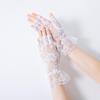 Lace Half-Finger Gloves for Women - Cycling, Sun Protection, Touch Screen, Bridal & Driving