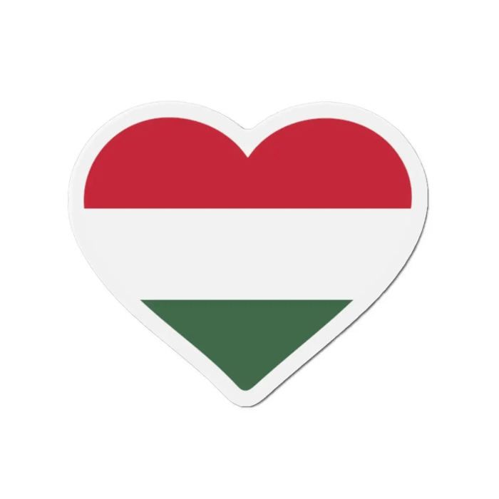 Aimant Coeur Drapeau Hongrie - Multicolore - 6 Cm - 50 Pièces - Résine Synthétique - Mixte