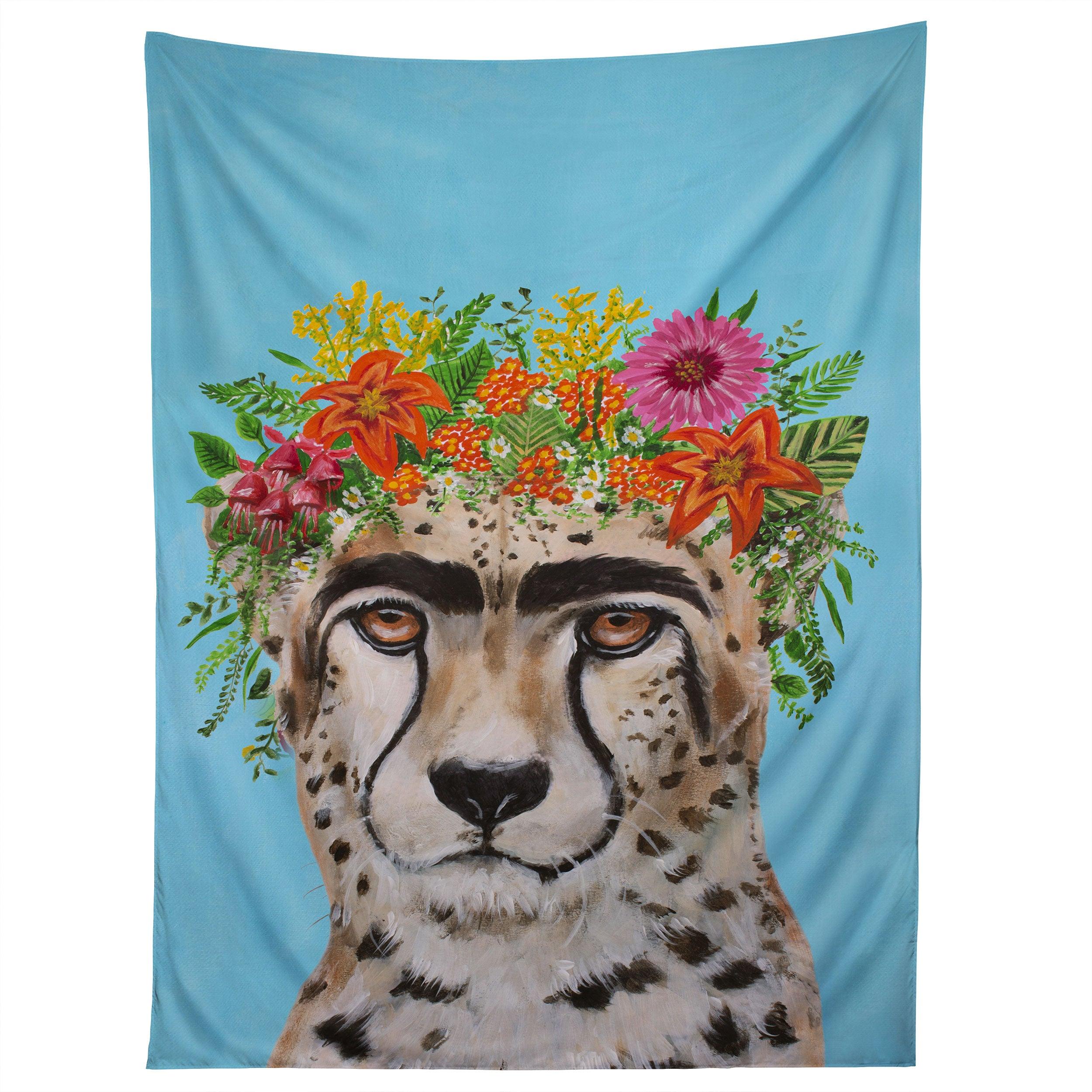 FRIDA KAHLO CHEETAH tapestry 75x100