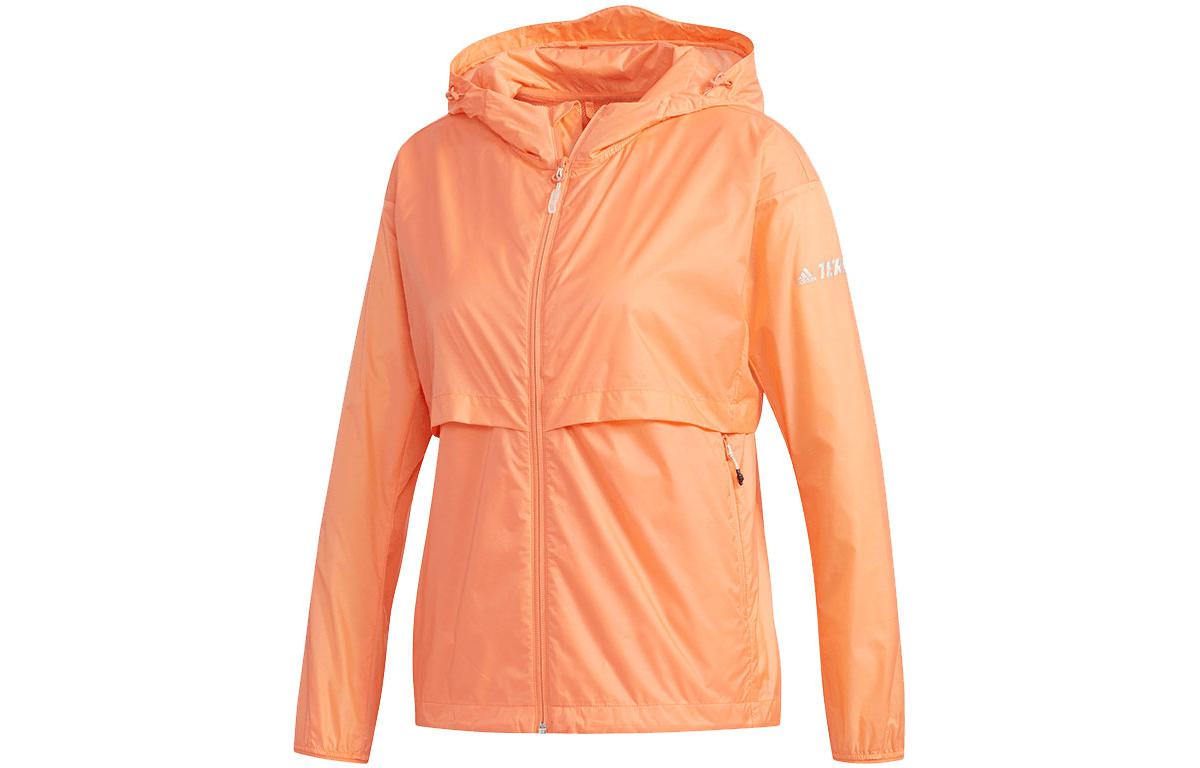 Adidas Jackets Women s Orange Hooded Moderate Other EH5013 L