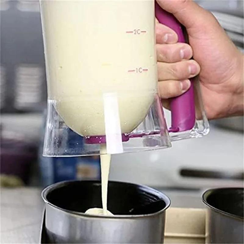 Batter Colander Funnel Handheld Dispenser-Hand-Crank,Multifunctional Batter Separator,Manual Batter Dispenser