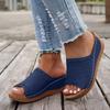 Scarpe Estive Sandali Donna Sandali Morbidi Sandali Slip-On da Donna Scarpe con Zeppa da Donna Calzature Taglie Forti Pantofola Donna