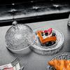 Transparent Glass Plate Dessert Plates Dining Plate Butter Dish Display Tray Dim Sum Dish Cake Plates Fruit Dish Salad Bowl