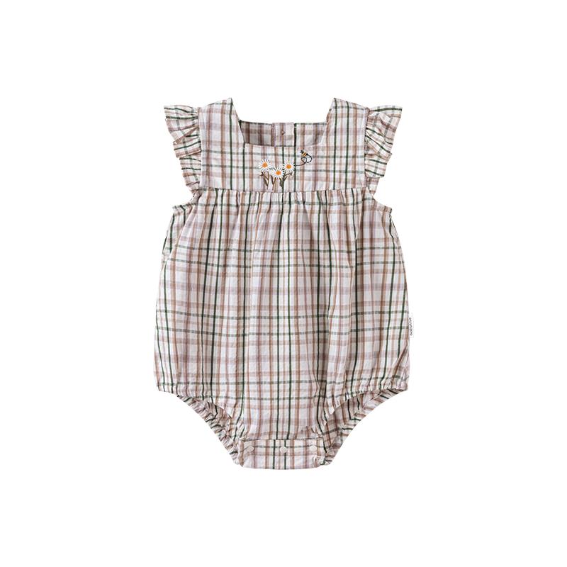 Babylove Gingham Summer Sleeveless Baby Bodysuit