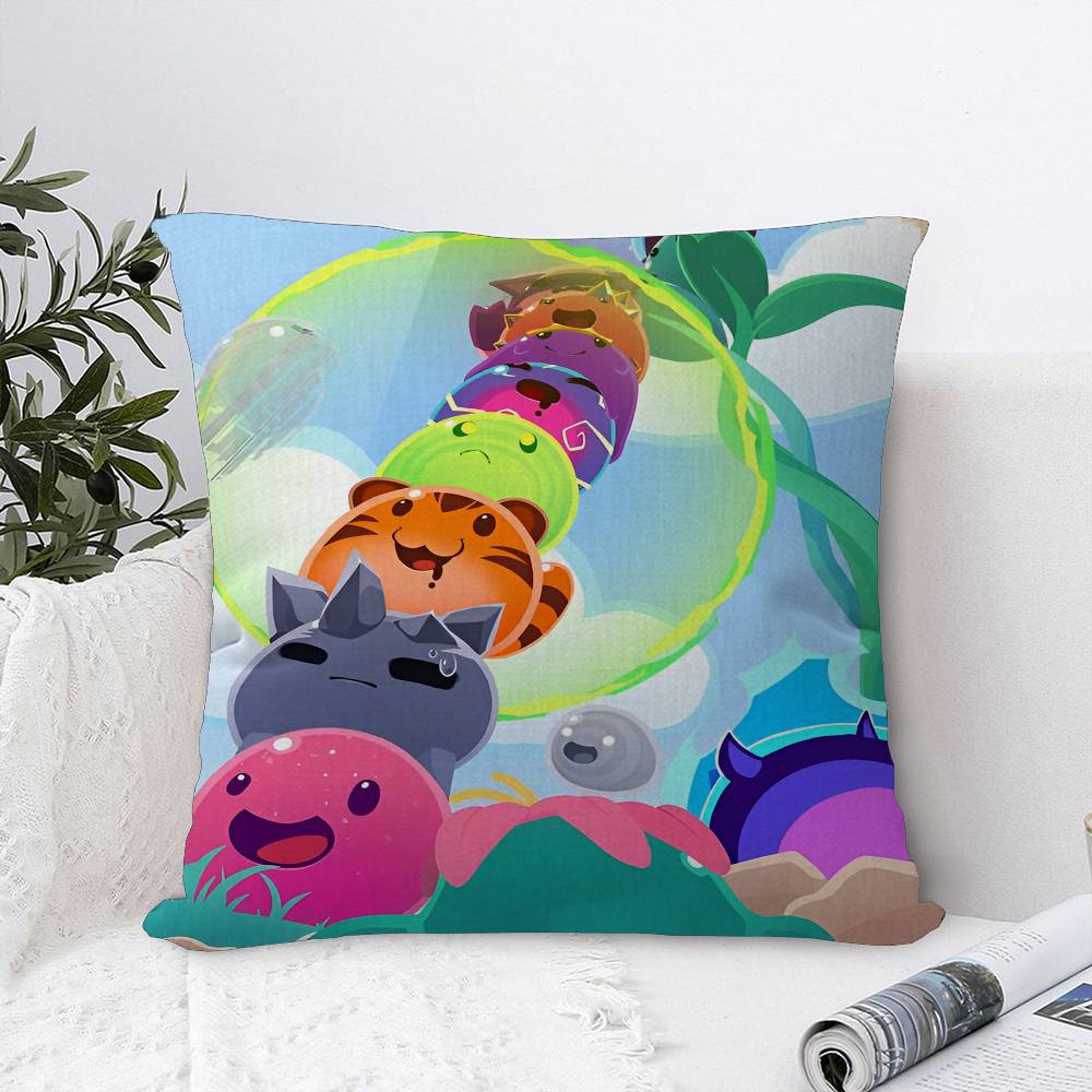 Game S-Slime Rancher Pillow Gift Home Office Decoration Bedroom Sofa Car Cushion Cover Case 45X45