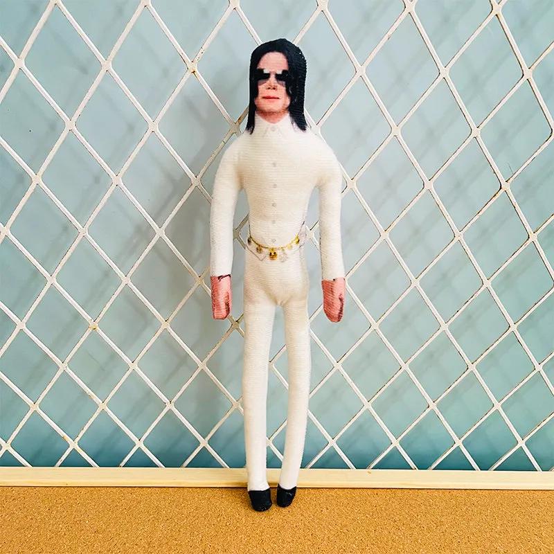 10 Stylów Miękka Wypchana Lalka Pluszowa Michael Jackson Zestaw Wiele Klasycznych Kostiumów Scenicznych Długi Design Na Ozdobę Fani Muzyki