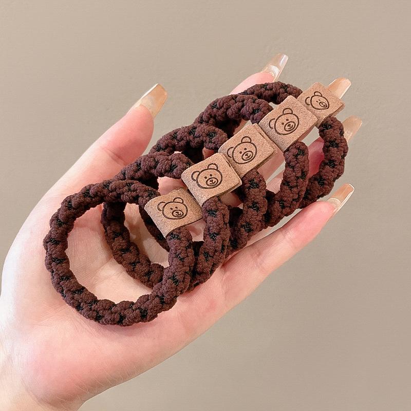 6-Pack Frosted Elastic Hair Rings - Durable, Simple Ponytail Bands for Women