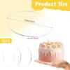Giantree 2 Pcs 1/4" Clear Cake Boards Round, 6 Inch Diameter Acrylic Cake Disc Round Cake Table Top for Cake Baking DIY Dessert and Crafting (15cm)