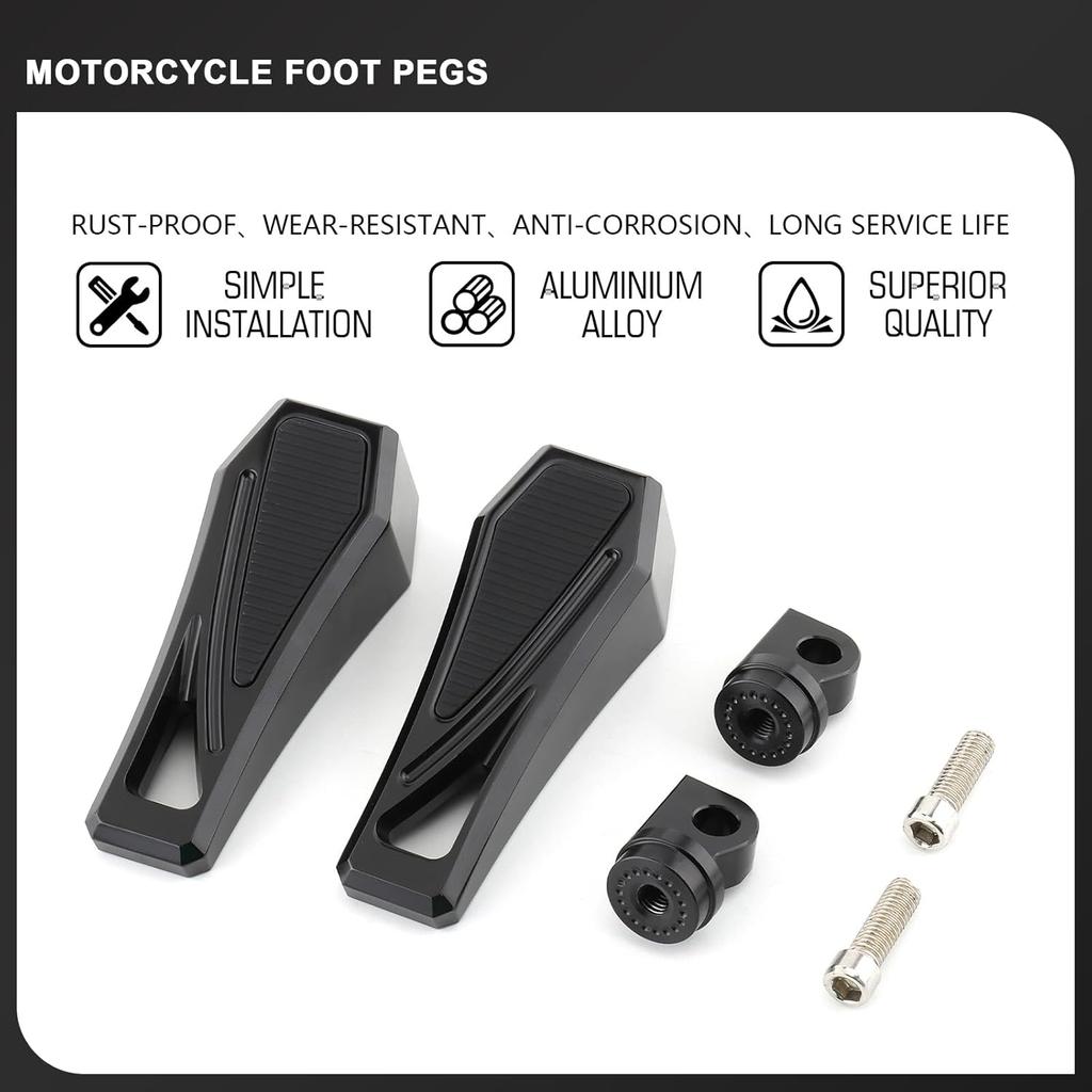 Motorcycle Foot Pegs Phantom Male Mount Footrest Pedals for Harley Sportster 883 Dyna Street Bob Fatbob Touring Road Glide Street Glides Fat Boy