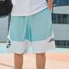 Li Ning Badfive Logo Print Basketball Shorts Men Shorts Lake-Gray-Blue AAPR207-5