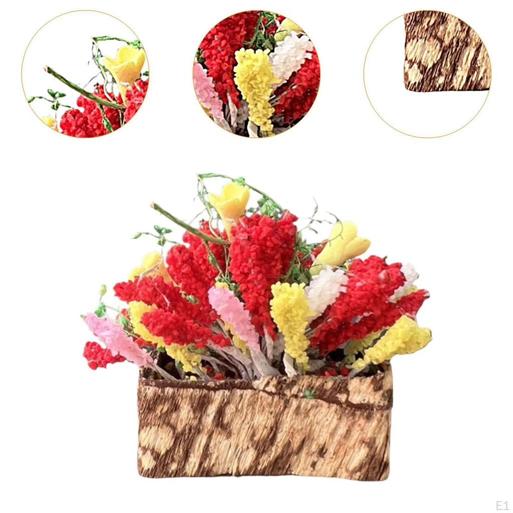 Domeček pro panenky Květináče Květiny Rostliny Miniaturní Květina Domácí Dekorace Zahradní Dekor