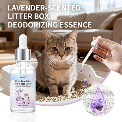 Oivolii Lavender Scent Litter Box Odor Eliminator Drops Effective Odor Removal Leaves Lasting Freshness
