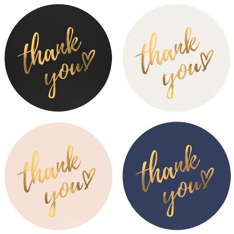Hot Stamping, Thank You Stickers, Gratitude, Friends and Family, Thankyou, Circular, Self-adhesive Labels, Gift Decorations, Sealing Stickers