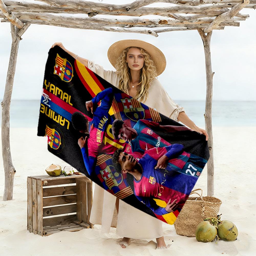 Lamine Yamal Football Player Celebration Beach Towel Soft Durable Quick-Dry Comfortable Lightweight