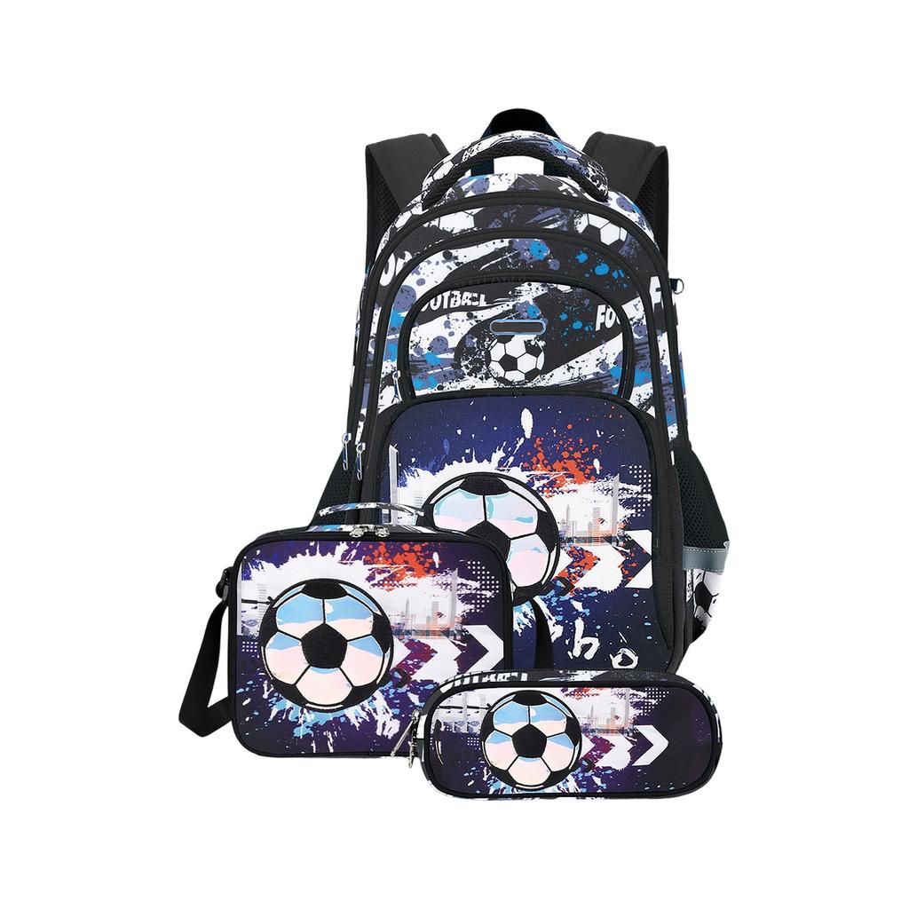 Schulranzen-Set für Kinder mit Brotdose und Federmäppchen, Leichter bedruckter Rucksack für Jungen Mädchen, 13 Designs Schulanfangsbedarf Geschenk