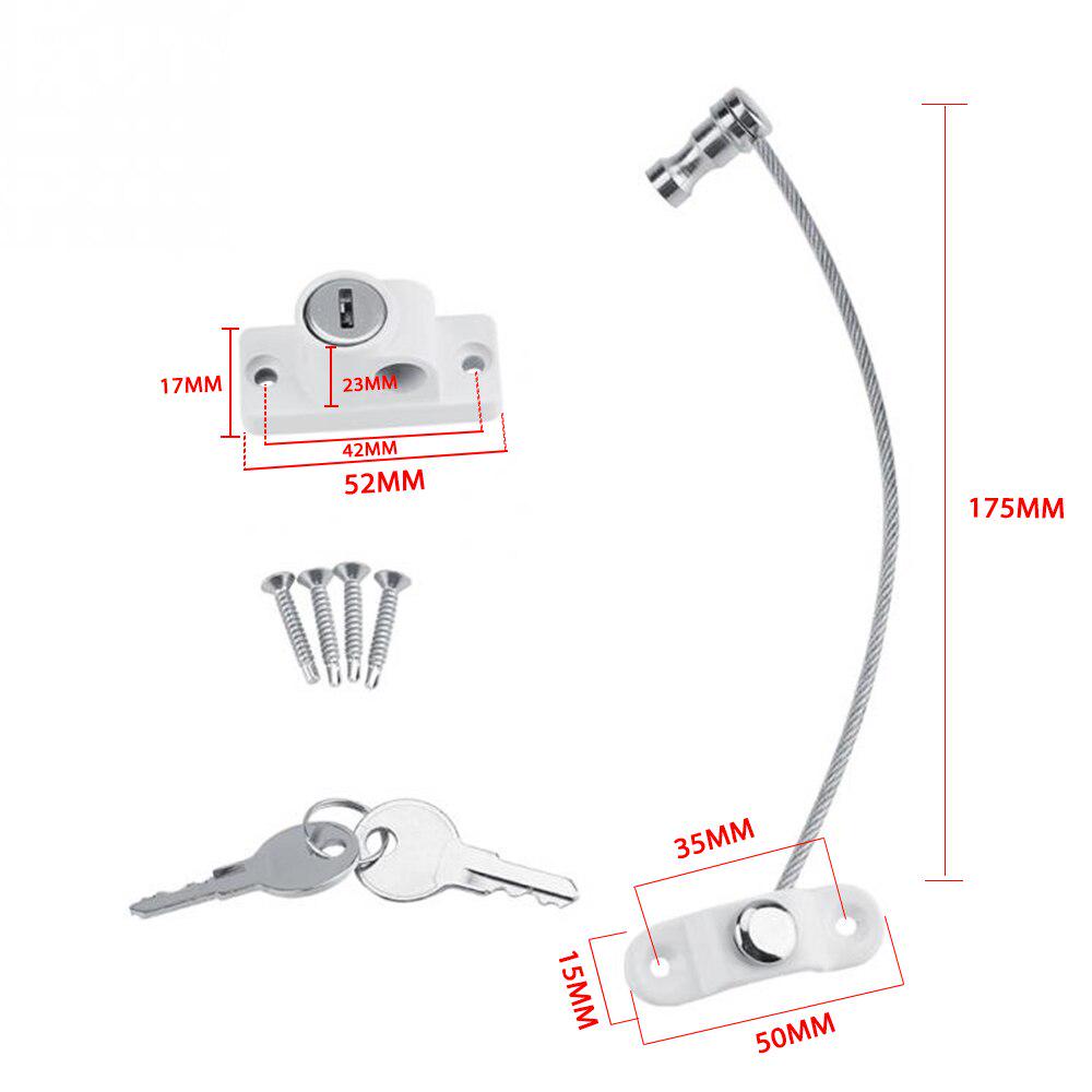 Stainless Steel Window Lock Protection Anti-Theft Child Safety Window Lock Window Stopper Safety Lock