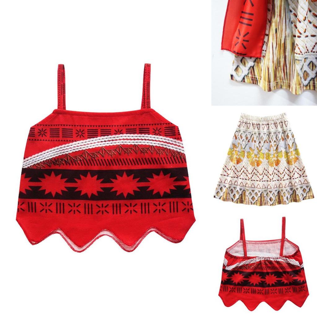 Moana Princess Outfit For Kids Girls Cosplay Costume Fancy Dress Gift
