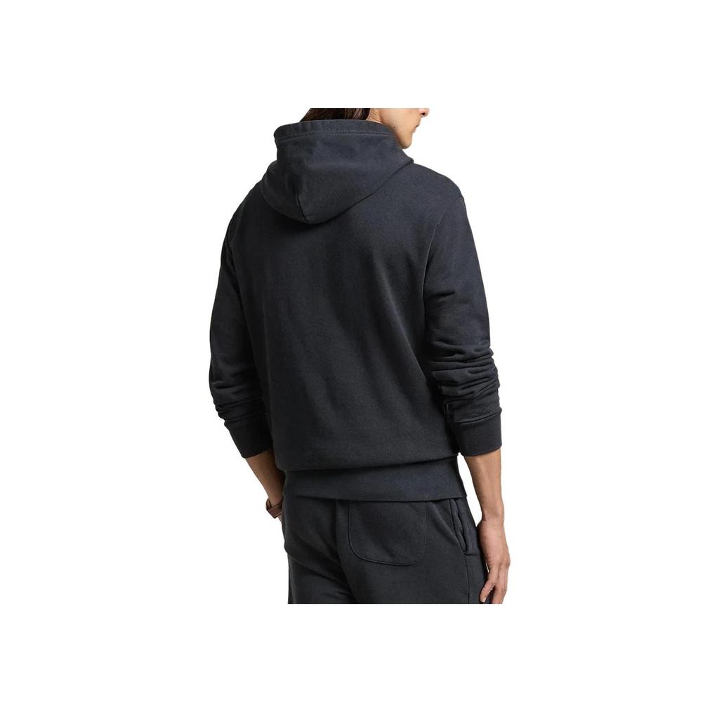 Polo Ralph Lauren Logo Embroidered Pullover Hoodie Long Sleeve Men hoodies Black MNPOKNI16823980-001