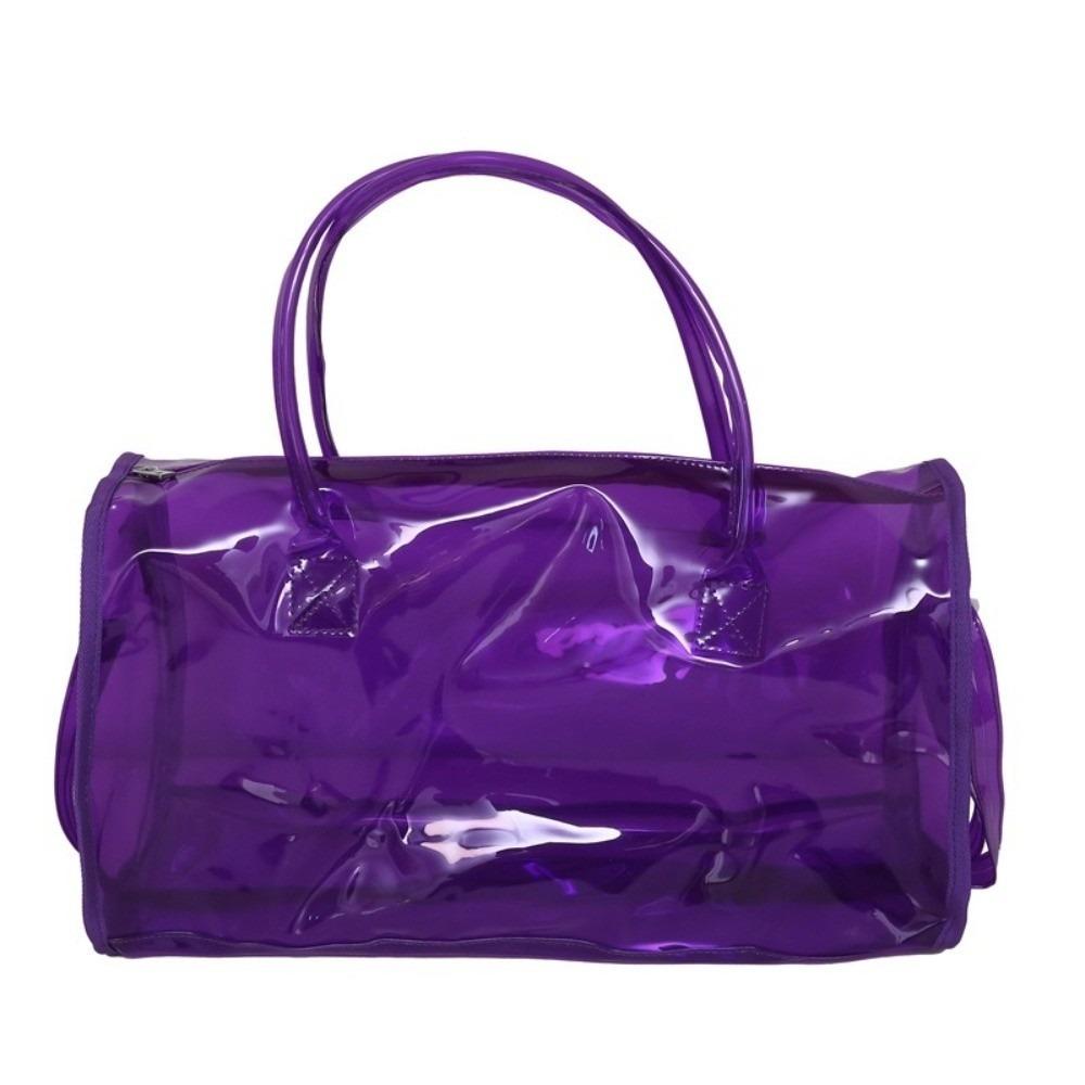 

Waterproof Transparent Crossbody Bag Large Capacity Toiletries Handbag Makeup Storage фіолетовий