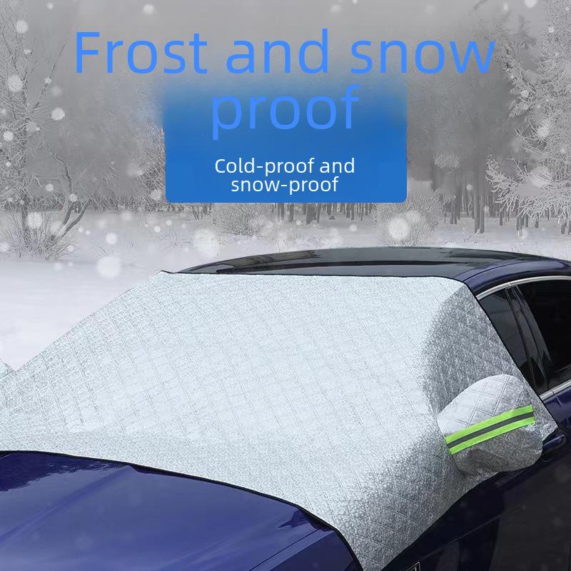 "Car Windshield Snow and Sun Shield: Front Snow Cover & Protection"