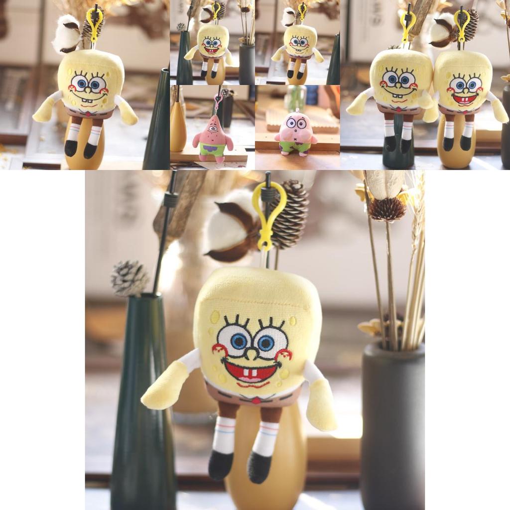 Adorable Spongebob Keychain Plush Toy Cute Patrick Bag Charm For Kids And Adults