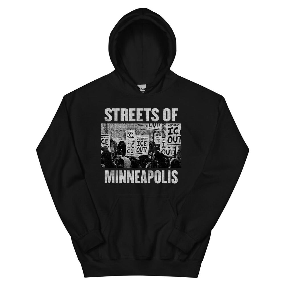Bruce Springsteen Streets of Minneapolis Hoodies Anti-ICE ICE OUT Design Graphic Print Sweatshirts Long Sleeve Pullovers XS чёрный