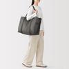 MUJI Lightweight Foldable Nylon Boston Bag Charcoal Gray 35L 52x19x38cm