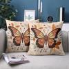 1 Pieces Bohemian Butterfly Fall Leaves Throw Pillow Cover Pattern Cushion Cover Suitable For Sofa Bedroom Car Pillow Cover