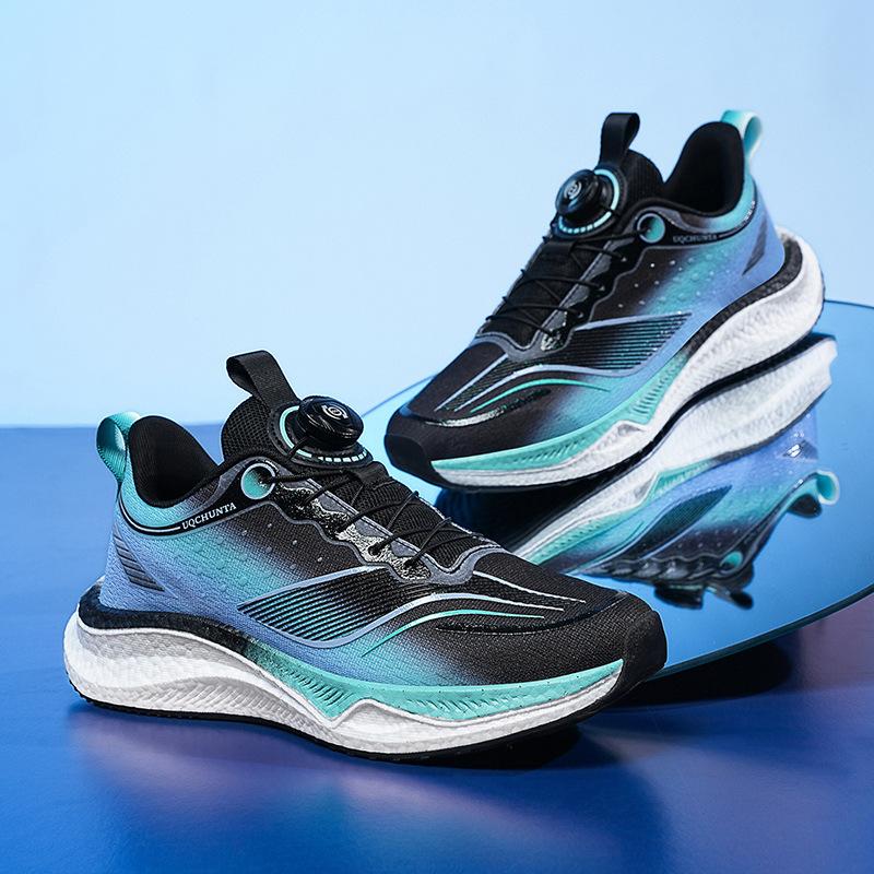 Sneakers men's spring new luminous running shoes couple casual soft-soled shock-absorbing rotating buckle running shoes