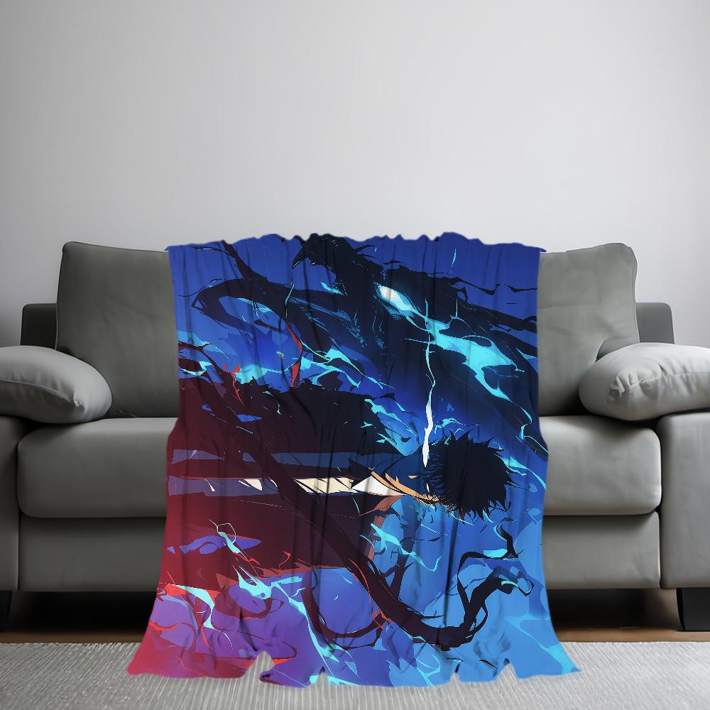 Anime S-Solo L-Leveling Printed Comfortable and Soft Sofa, Living Room Bed, Bedroom Blanket Suitable for Travel and Gifts