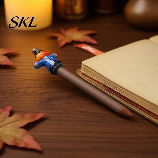 Stylish Matte Texture Pens Halloween Ballpoint Pen, Cute Ghost Skull Pumpkin Retractable Gel Ink Portable Pocket Clip 0.5mm Fine Point Writing Pen for