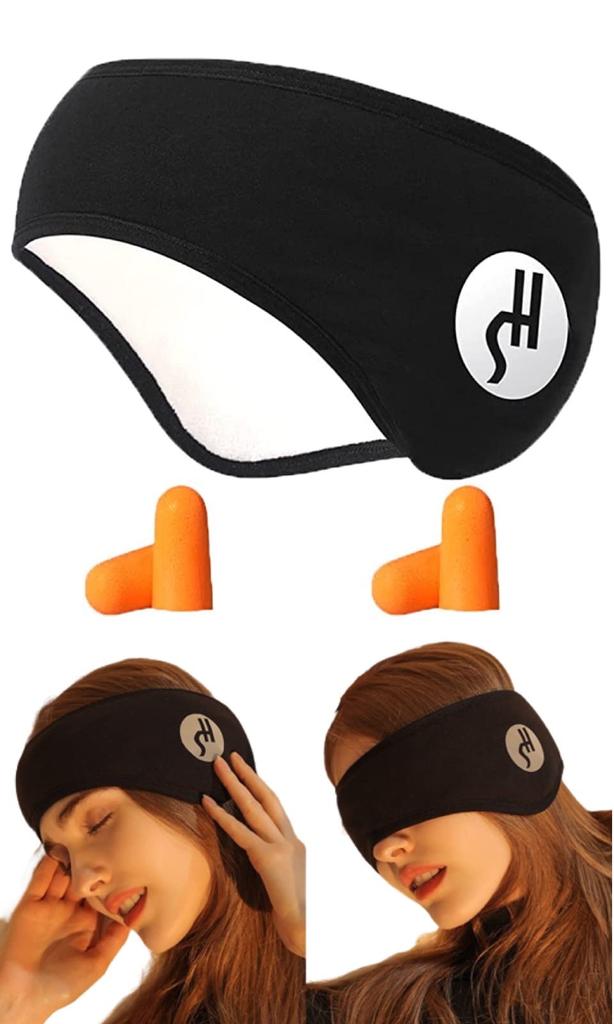 TraEn230 Sleep Earplugs for Reduces Sound Blocks Improves Nightmin Earmuffs, Sleeping, Pressure, Noise, Sleep, (Black)