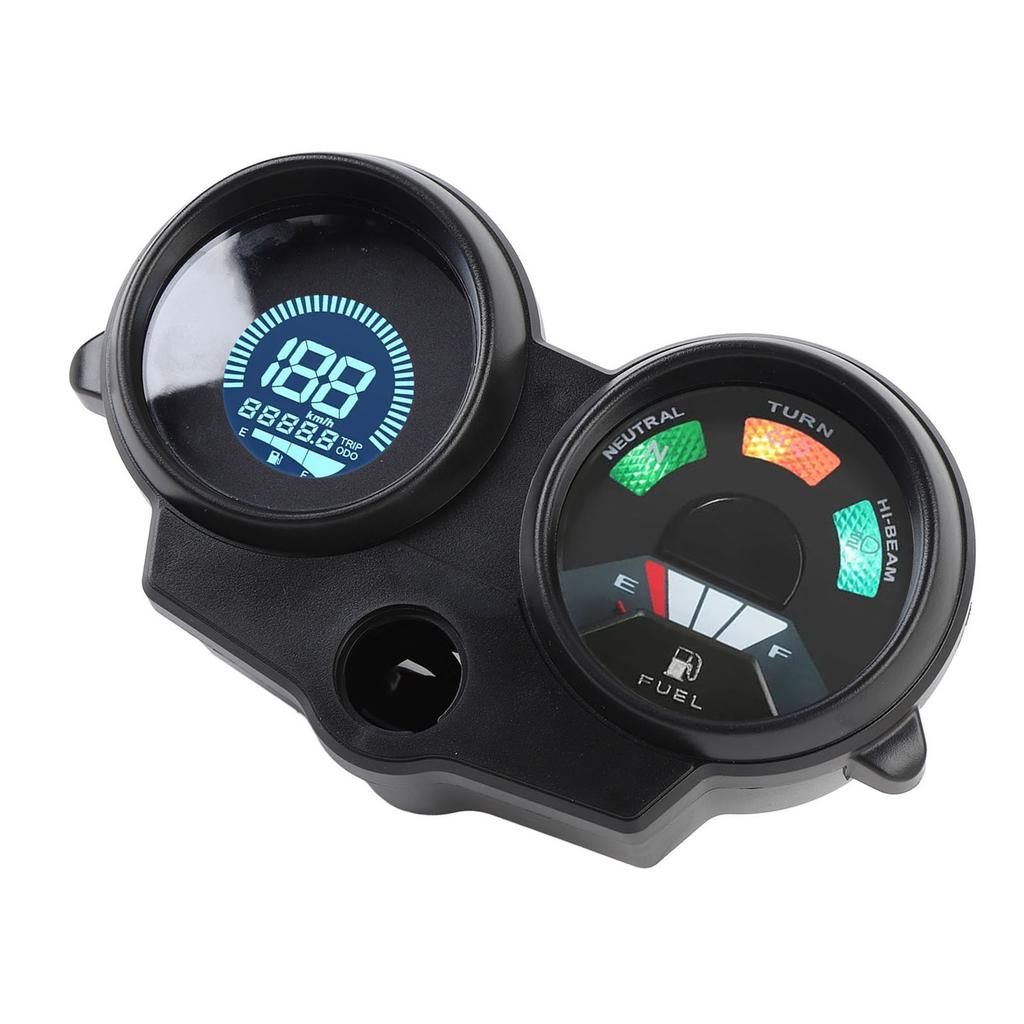 Motorcycle Speedometer Universal LCD Digital Odometer Fuel Level Meter Adjustable 7 Colors DC 12V Multifunctional Gauge