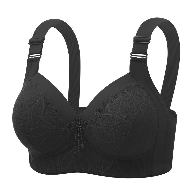

Новое кружевное нижнее белье больших размеров - Бескаркасный бюстгальтер с легкой чашкой 46/105 чёрный