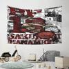 "Dynamic Basketball Slam Dunk Design" Pattern Wall Hanging Tapestry Decorative Tapestry Home Decor for Bedroom and Living Room