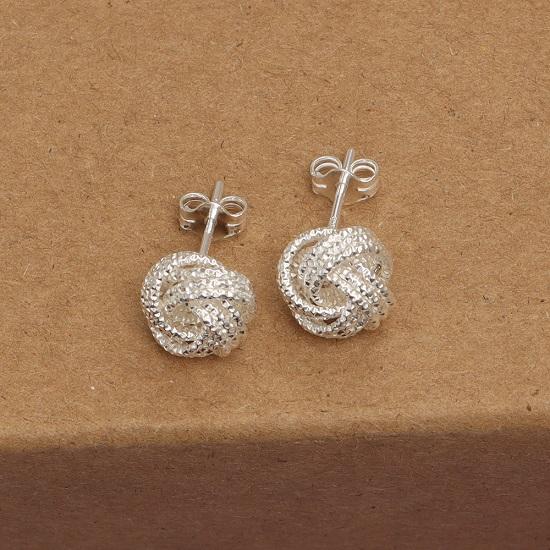 Orecchini a cerchio piccoli in argento sterling con zirconi