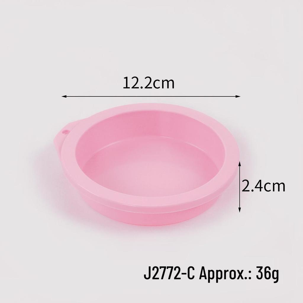 Silicone Round Chiffon Cake Mold, 4/6/8 Inch, No-Cut Layer, Oven & Mousse Baking Pan.