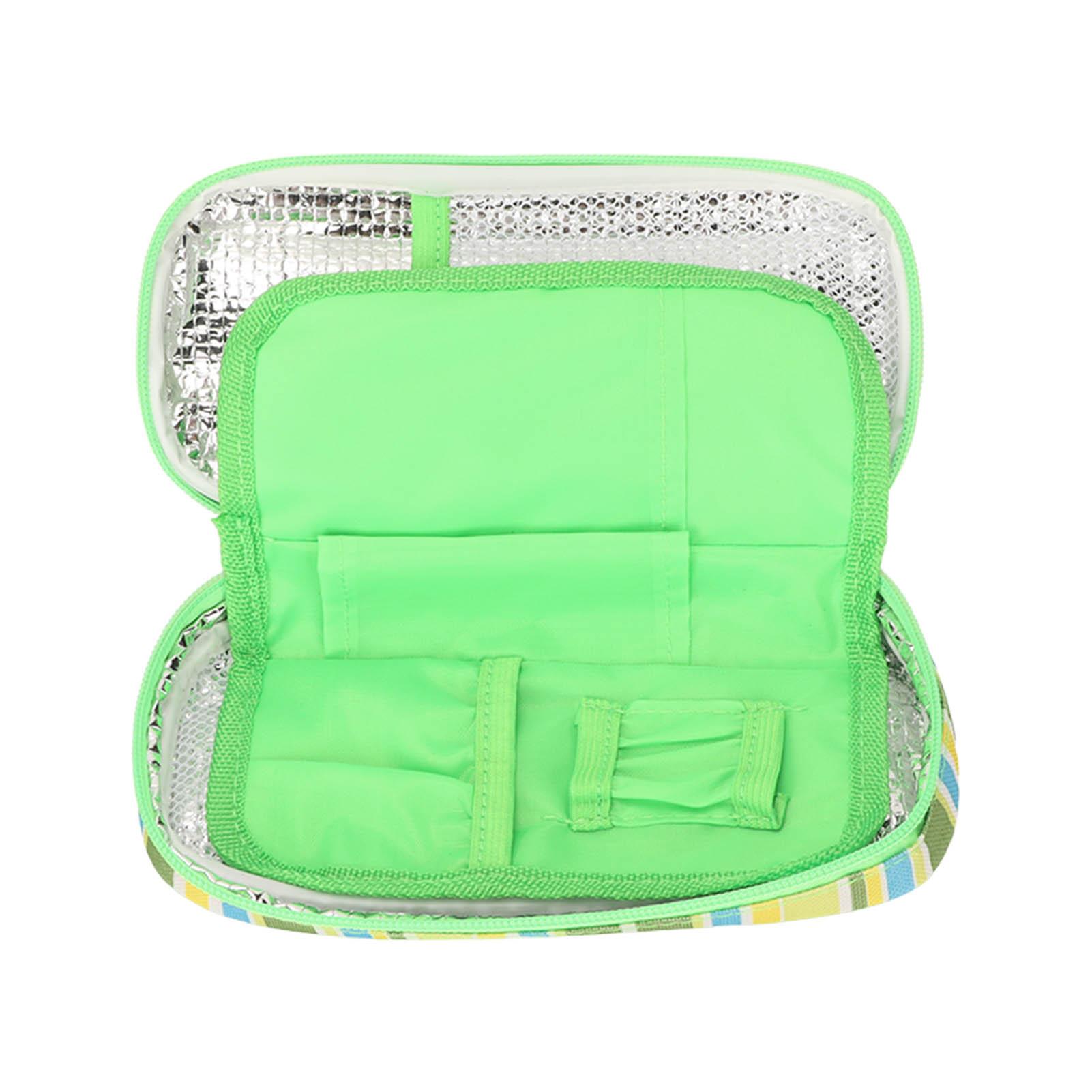 

Дорожный чехол-холодильник для инсулина, многослойная легкая портативная сумка-холодильник для инсулина для диабетиков, зеленая