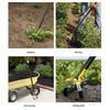 Double-Ended Garden Hoe & Weeder Heavy Duty Scuffle Hoe for Soil Loosening & Weed Removal 30-72 Inch Height Adjustable Long Handle Garden Tool for